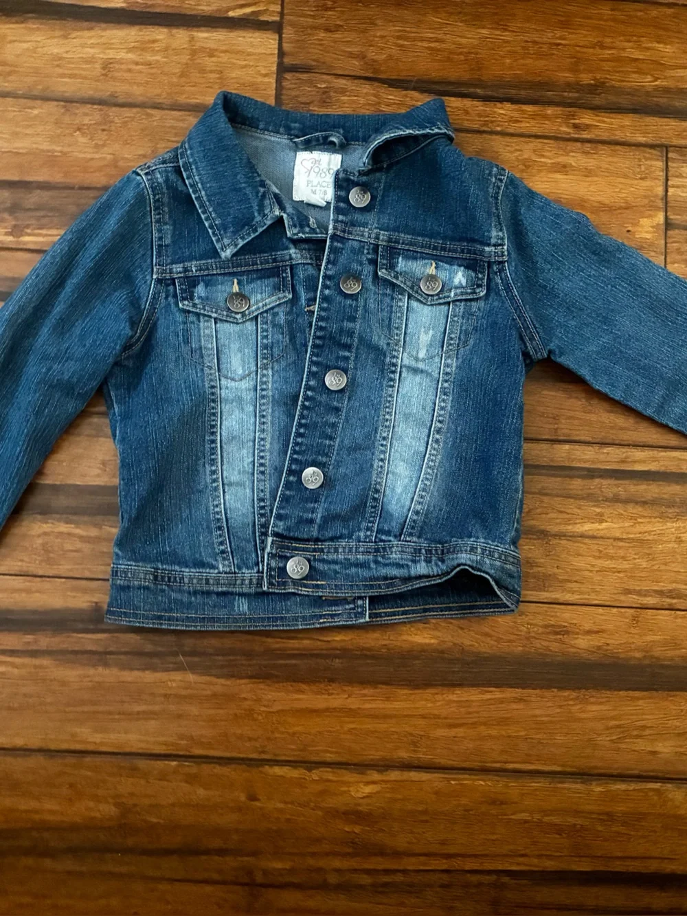 The Children's Place Distressed Blue Denim Jean Jacket